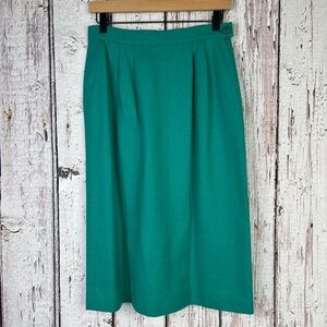 VINTAGE Miss Pendleton 100% Virgin Wool Straight Skirt Sz 8‎ (Measure) Spearmint